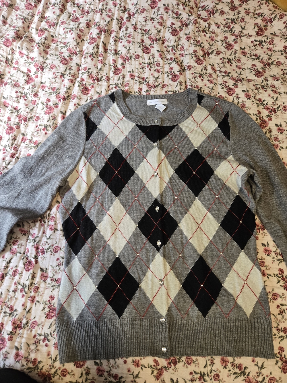 New York & Company Gray Women’s Button Cardigan Sweater